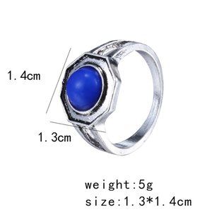 The Vampire Diaries Kol Mikaelson Ring Silver/Blue New